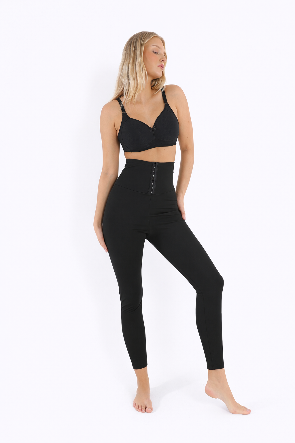 Kopçalı Tayt Siyah