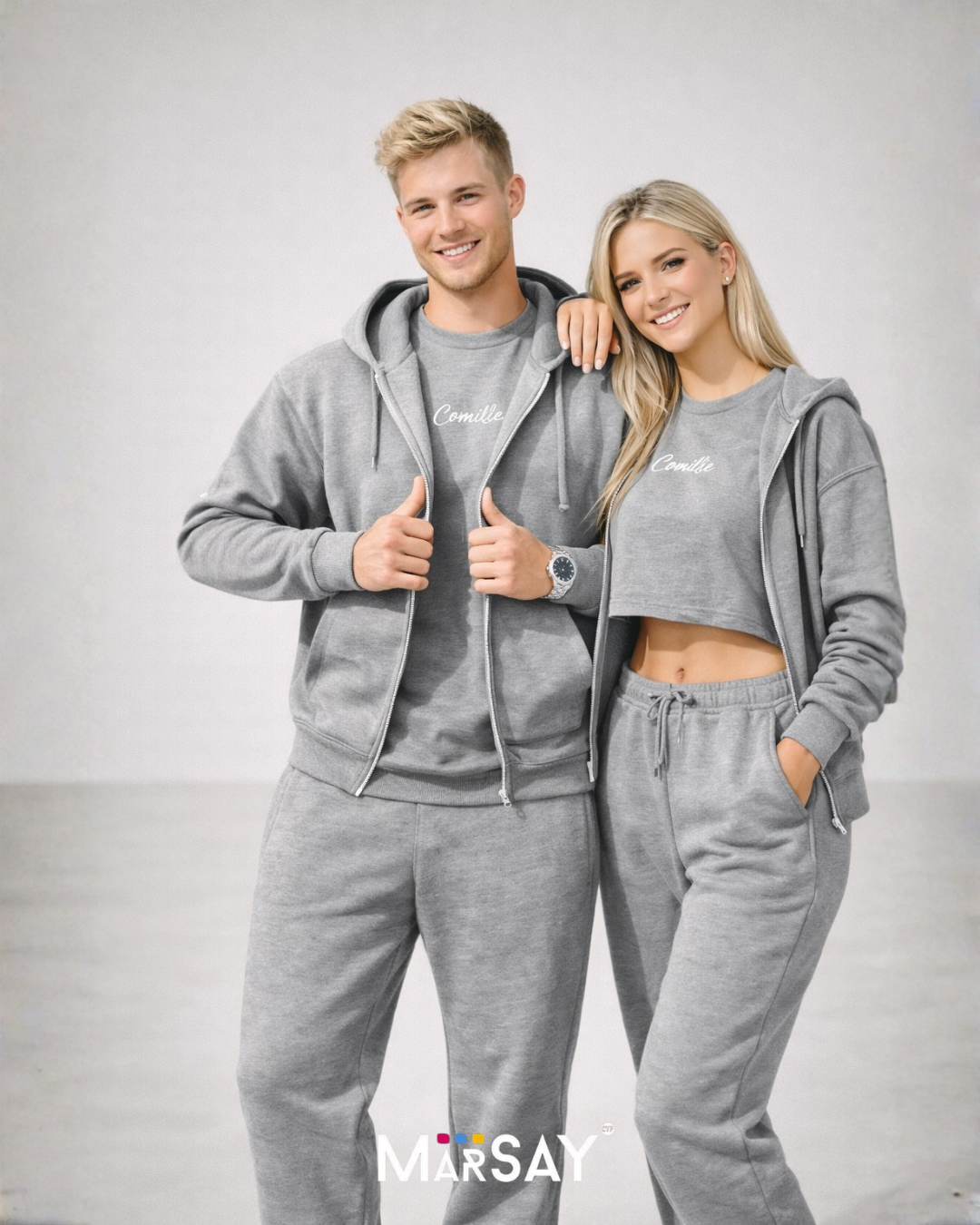 UNİSEX CALMA EŞOFMAN TAKIMI Gri